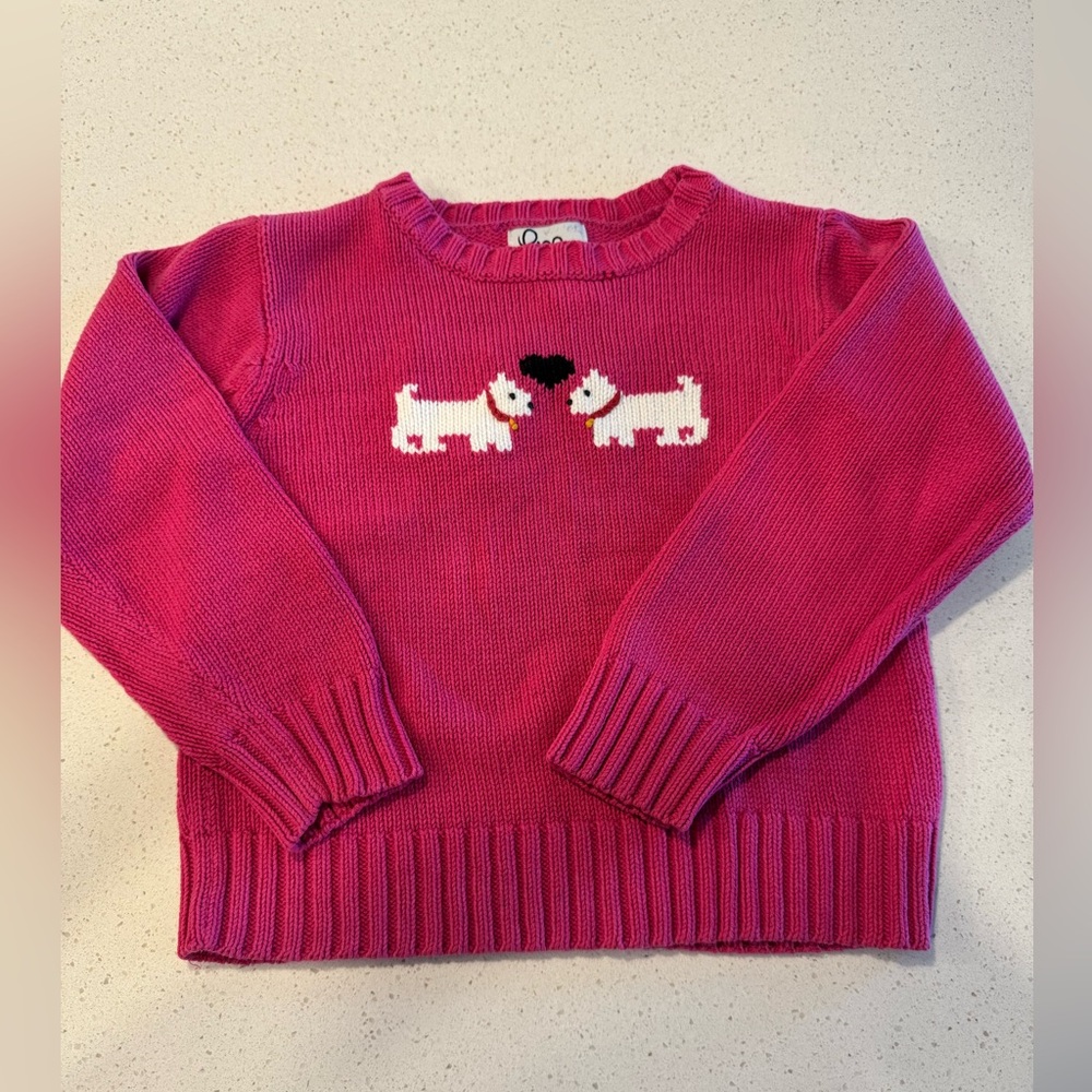 Lilly Pulitzer vintage/rare girls pink sweater with little dogs